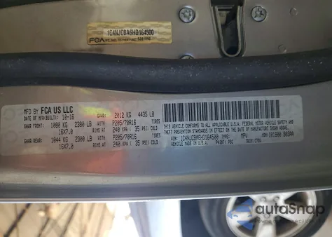 2017 Jeep Compass Sport z USA, uszkodzony, nr VIN 1C4NJCBA6HD164500